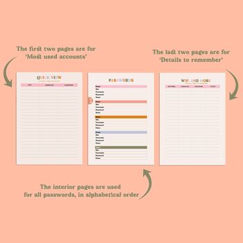 Password Tracker Book, 2 of 10