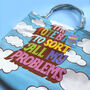 Problems And Clouds Rainbow Cotton Reversible Waterproof Canvas Tote Bag, thumbnail 1 of 8