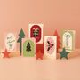 Contemporary Christmas Card Five Pack, Modern Illustrated Festive Christmas Card Set, thumbnail 1 of 6