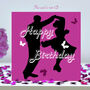 Rock And Roll Pink Butterfly Birthday Card, thumbnail 1 of 6