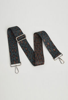 Crossbody Strap Teal Green And Brown Leopard Print, 2 of 2