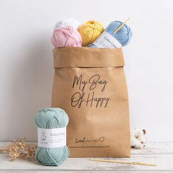 Day's Of The Week Cotton Pads And Bag Easy Crochet Kit, 9 of 9