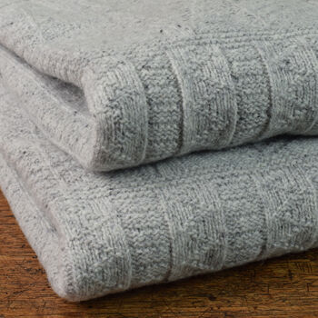 T Lab Alpina Donegal Wool Soft Grey Scottish Jumper, 6 of 7
