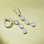 Sorrento Triple Drop Earring Gold Plated Silver, thumbnail 8 of 11