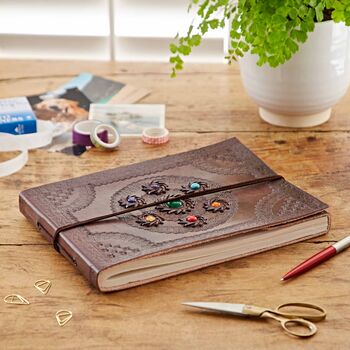 Chakra Circle Leather Album W/ Semi Precious Stones, 2 of 5