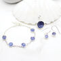 Tanzanite Silver Bracelet, Pendant And Earrings Set, thumbnail 1 of 7
