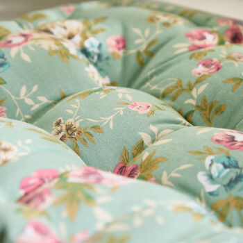 Vintage Floral Padded Bench Cushion, 3 of 4