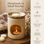 Handmade Crackled Cream Ceramic Oil Burner And Wax Melt Warmer, thumbnail 1 of 5