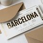 Personalised Gold Foil Barcelona Voucher, thumbnail 5 of 9