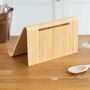 Personalised Bamboo Floral Recipe Book Or Tablet Stand, thumbnail 3 of 4