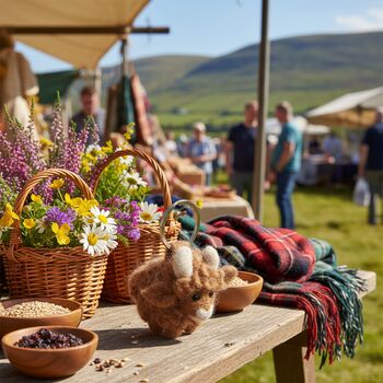 Handmade Felt Fair Trade Highland Cow Keyring, 4 of 4