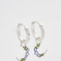 Silver Nightshade Moon Huggie Earrings, thumbnail 3 of 8