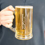 Personalised Vertical Name Etched Glass Tankard, thumbnail 2 of 7