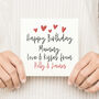 Happy Birthday Mummy Love And Kisses Personalised Card, thumbnail 1 of 2
