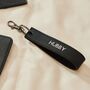 Personalised Hubby Wedding Black Keyring, thumbnail 4 of 5