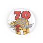 Number 70 Dinosaur Card And Badge Set, thumbnail 2 of 4