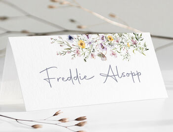 Wildflower Wedding Name Cards, 2 of 5