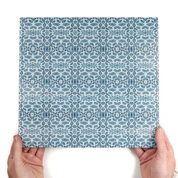 Blue 'Tudor Rose' Worktop Protector / Chopping Board, 4 of 11