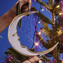 Crescent Moon Christmas Tree Topper, thumbnail 1 of 6