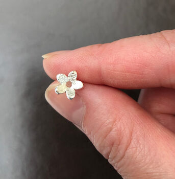 Thank You Bridesmaid Sterling Silver Tiny Flower Necklace, 10 of 10