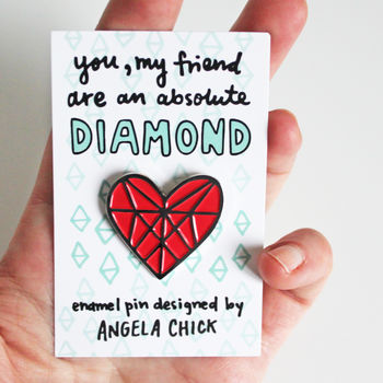 Diamond Heart Friendship Pin, 4 of 7