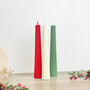 Freestanding Christmas Taper Candle Christmas Decor, thumbnail 9 of 10