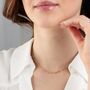Gold Plated Box Link Chain Necklace, thumbnail 4 of 6