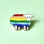 Rainbow Sheep Enamel Pin Badge, thumbnail 2 of 4