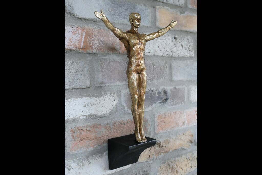 Bronzed Wall Mounted Diving Man Ornament By Life Of Luxury