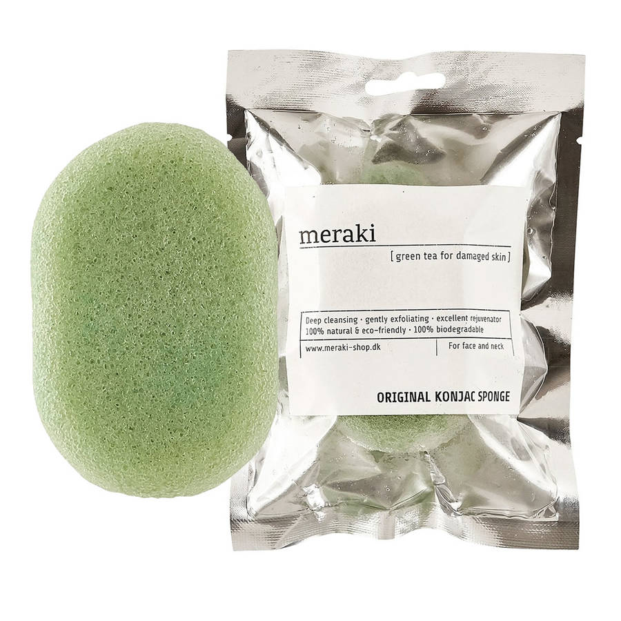 Natural Konjac Sponge Cleanser Green Tea By Detaljer ...