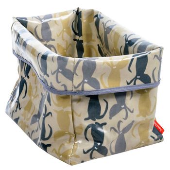 Oilcloth Dog Toy Storage Basket In Rufus Fabric, 3 of 4