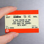 Personalised Train Ticket Fridge Magnet For Friend, thumbnail 1 of 3