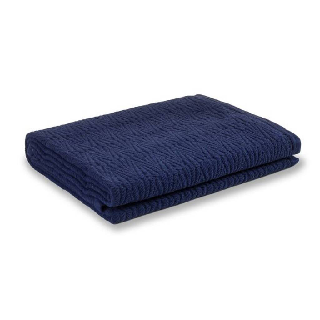 Extra Large Navy Blue Cotton Throw By Marquis & Dawe
