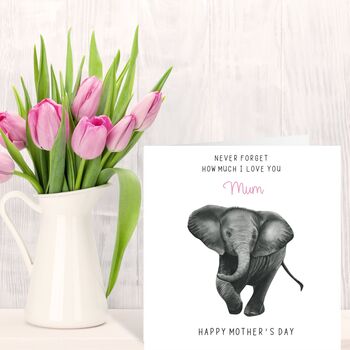Never Forget Elephant Mother's Day Card, 2 of 2