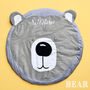 Personalised Adorable Bear Face Baby Play Mat, thumbnail 2 of 4