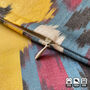 Traditional Yellow Ikat Cushion Cover, thumbnail 3 of 7