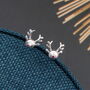 Christmas Reindeer With Antler Earrings, thumbnail 5 of 6