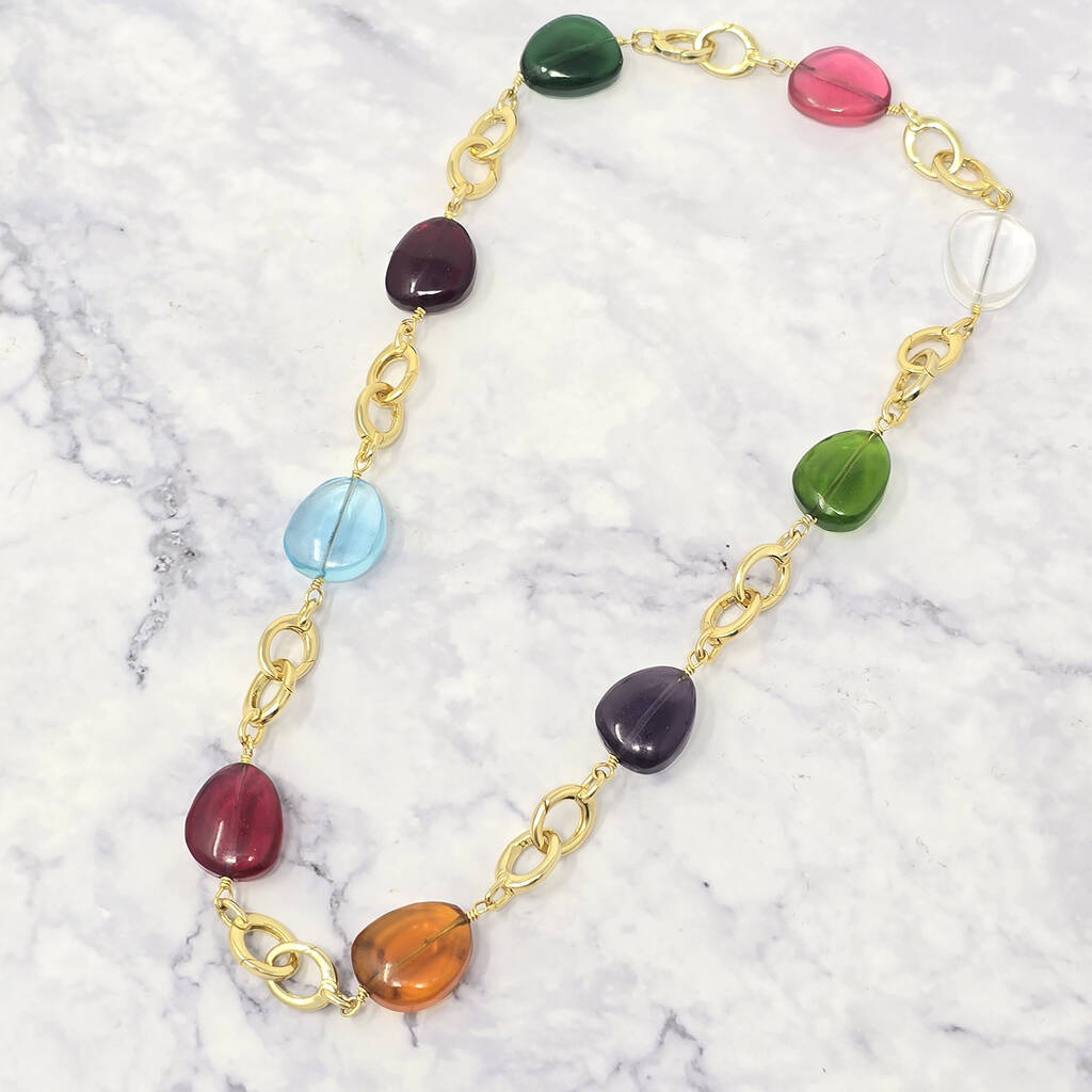 Statement Personalised Birthstone Charm Necklace, 1 of 5