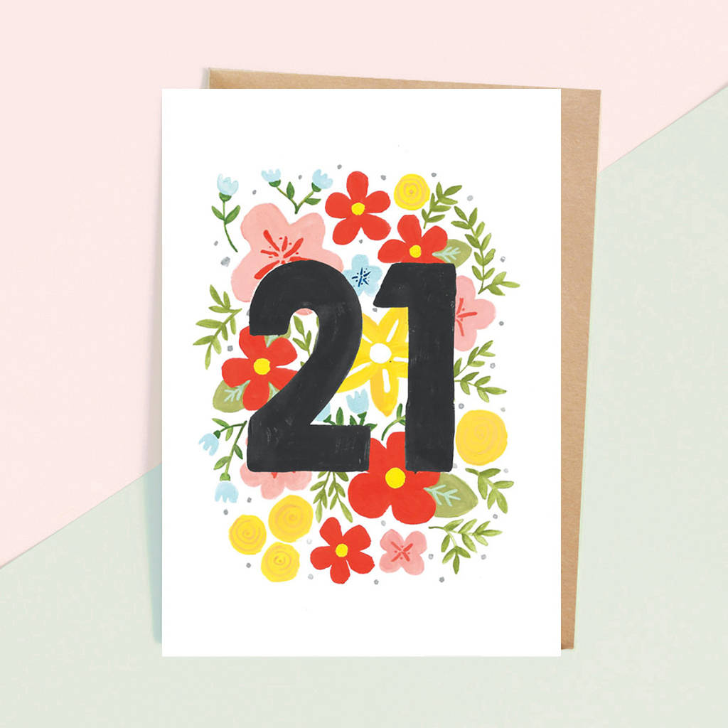 Floral Age Birthday Card By Jade Fisher | notonthehighstreet.com