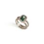 Double Band Teal Tourmaline Engagement Ring, thumbnail 3 of 4