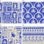 Blue Cabinet Door Knobs | Aztec Cupboard Door Pulls | For Drawers And Cabinet Doors. Available In Gold, Silver, Black And Antique Gold Base, thumbnail 2 of 9