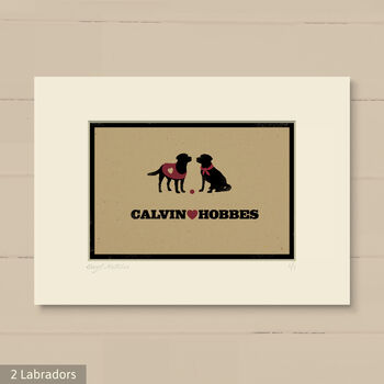 Personalised Labrador Print For One Or Two Dogs, 11 of 12
