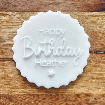 Personalised Happy Birthday Debosser Cake Making, 3 of 6