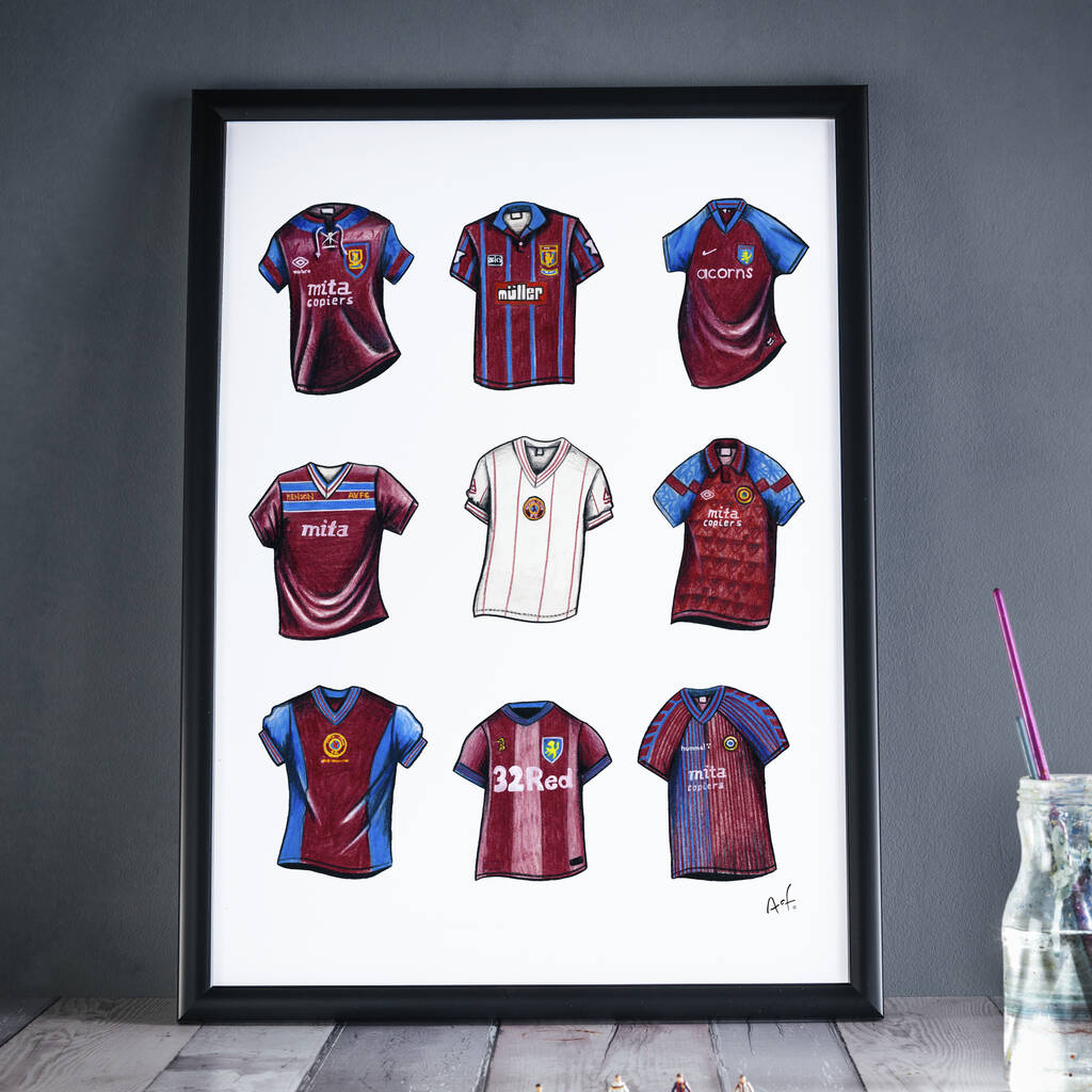 Aston Villa Classics : Print By Art Of Football 