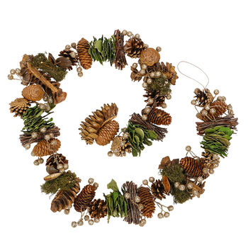 Woodland Sparkle Natural Christmas Garland, 2 of 5