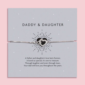 Daddy And Daughter Infinity Heart Bracelet, 4 of 10