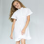 Mum And Daughter Matching White Cotton Victorian Style Nightdress Polo, thumbnail 4 of 8