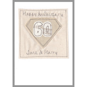 Personalised Diamond 60th Wedding Anniversary Card, 11 of 12