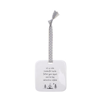 It's A Wild Wonderful World Slogan Ceramic Hanger, 2 of 2