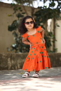 Girls Tangerine Dream Dress, 4 of 5